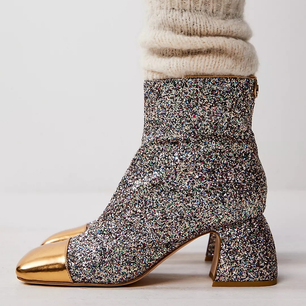 Free People‎ All That Glitters Circus NY Osten Ankle Boots Multicolor Women's 7